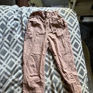 Zara pink lettuce pants